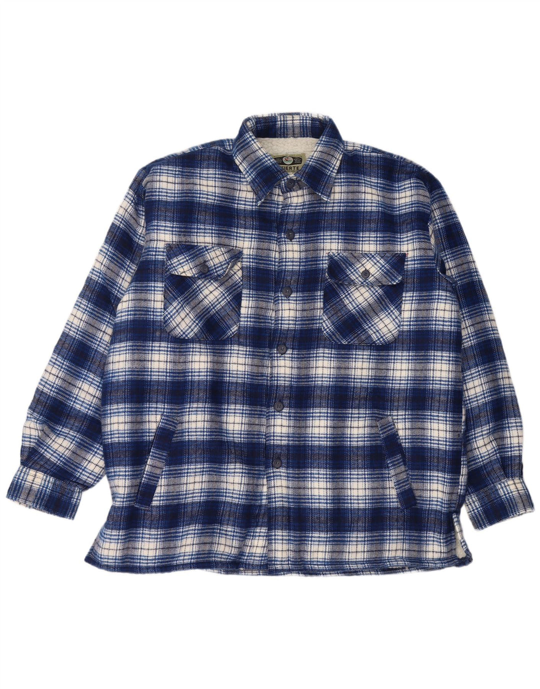 Vintage muška flanelska košulja Lumberjack, veliki plavi karirani akril