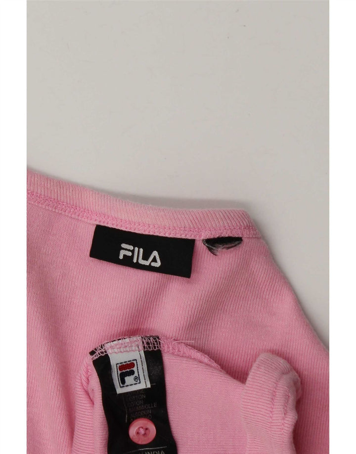 Fila ženska majica kratkih rukava UK 14 srednje ružičasti pamuk