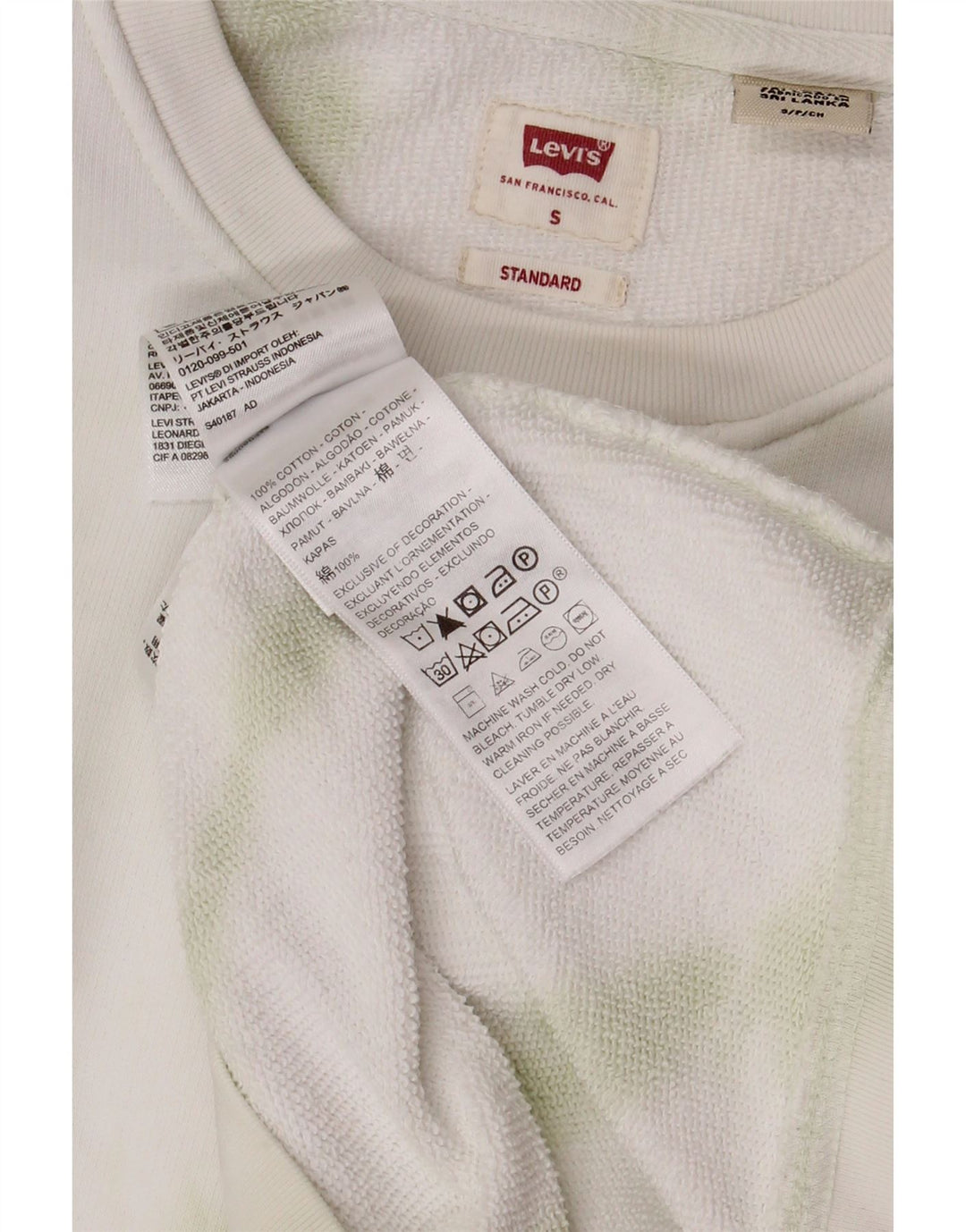 LEVI'S Standardna muška majica s kratkim rukavima, mali bijeli pamuk s kravatom