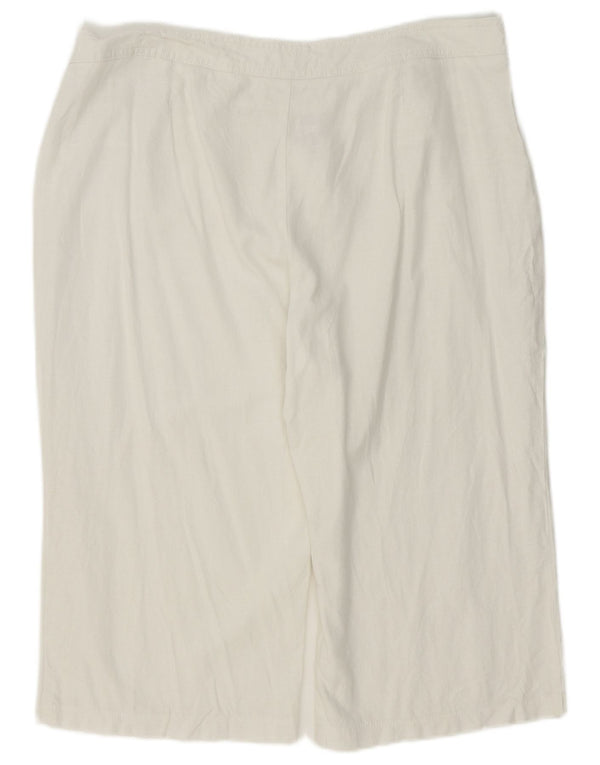 Marks & Spencer ženske bermude kratke hlače UK 18 XL W38 bijela lanena