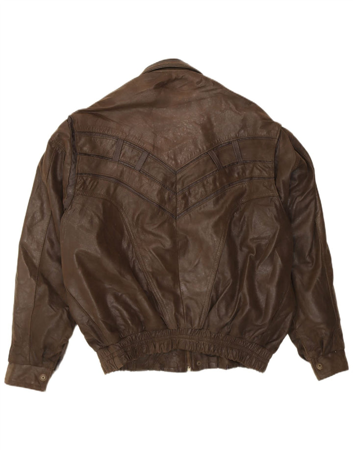 Vintage muška kožna jakna UK 42 XL smeđa koža