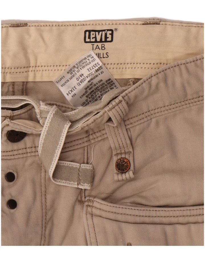 Levi's muške ravne kargo hlače W33 L34 bež pamuk