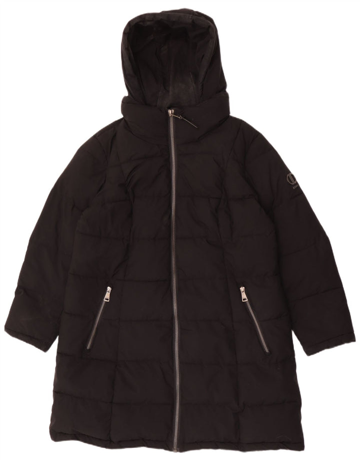 Dkny ženski podstavljeni kaput s kapuljačom UK 18 XL crni poliester