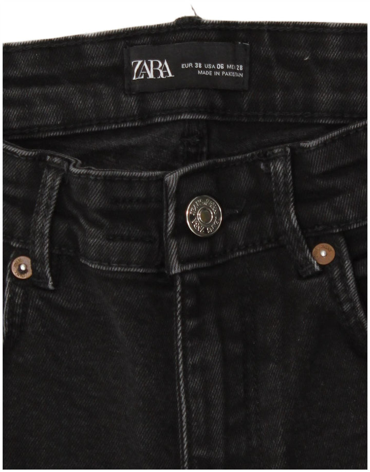 Zara ženske traperice EU 38 male W28 L25 crni pamuk