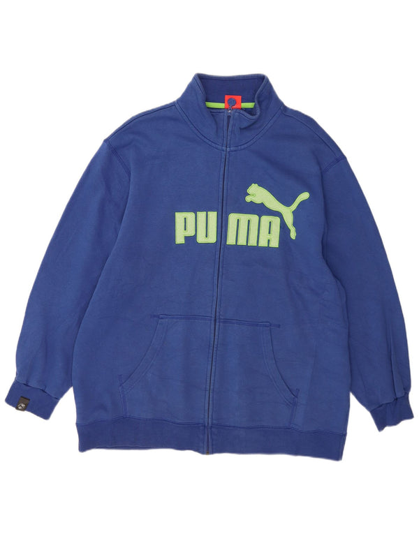 Puma muška trenirka s grafičkim motivima, gornja jakna 2XL, plavi pamuk