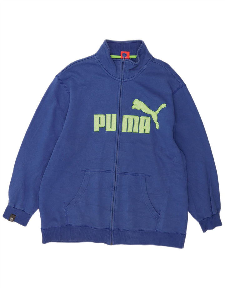 Puma muška trenirka s grafičkim motivima, gornja jakna 2XL, plavi pamuk
