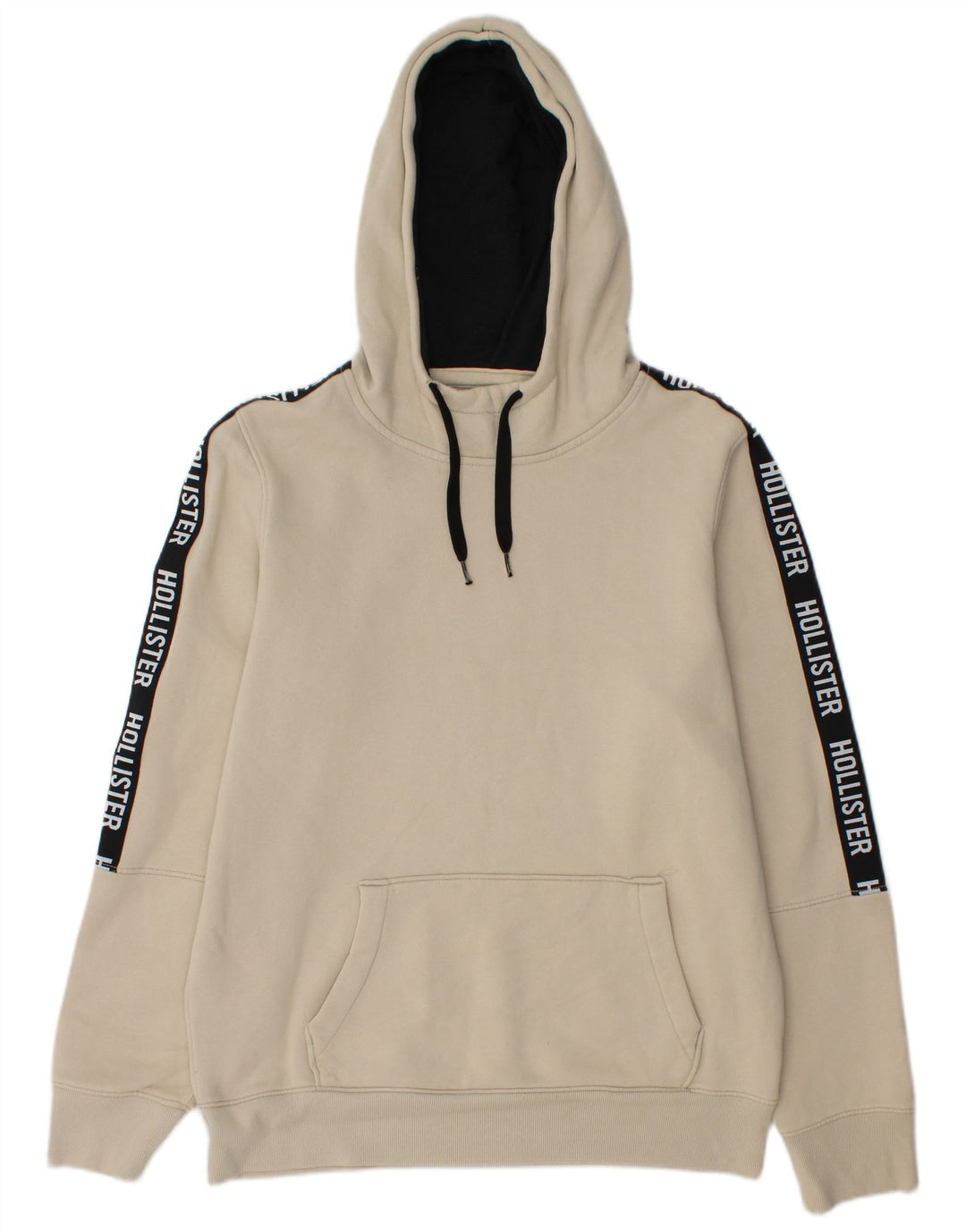HOLLISTER Muška majica s kapuljačom s kapuljačom srednje bež boje, pamuk u blokovima boja
