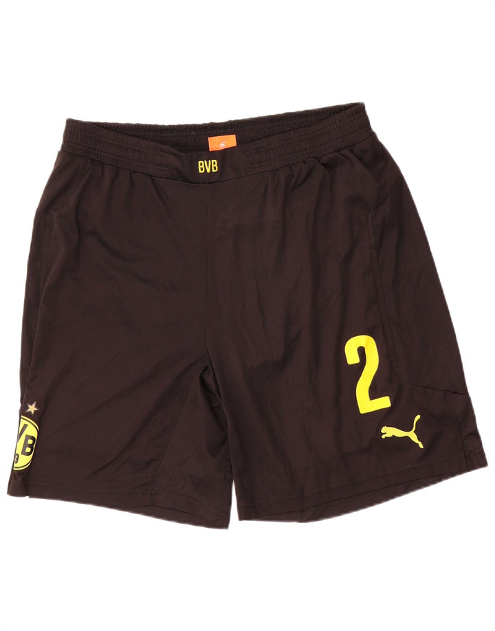 Puma Mens BVB Dortmund Graphic Sport Shorts Veliki crni poliester
