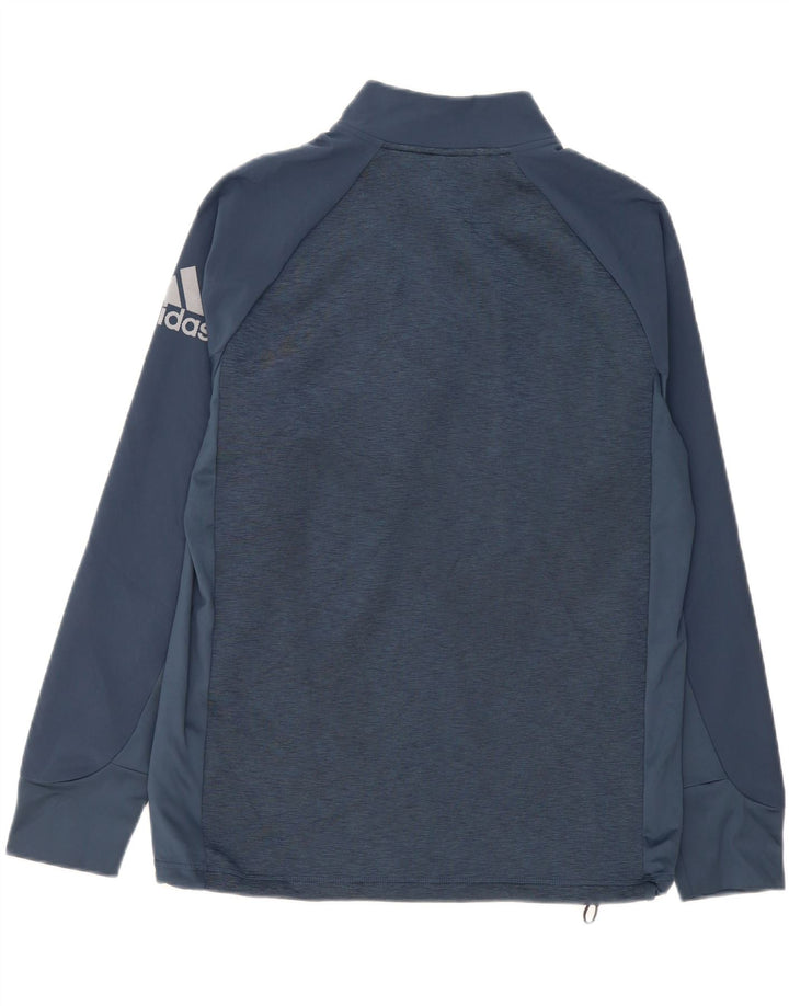 ADIDAS muška pulover trenirka s patentnim izrezom i srednjim tamnoplavim flekama
