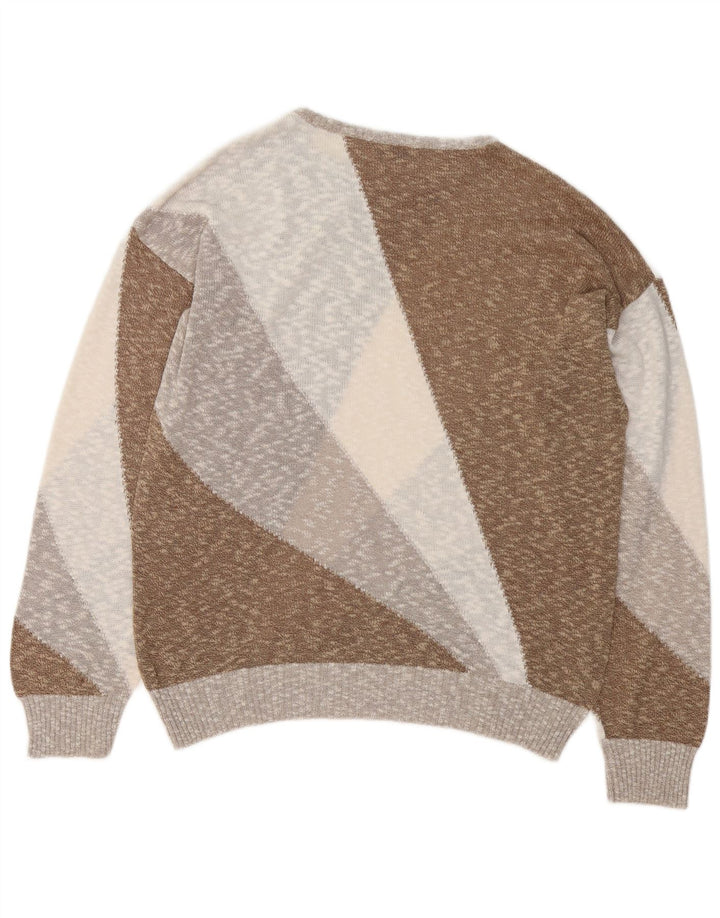 Panizza muški džemper s okruglim izrezom Veliki raznobojni pulover