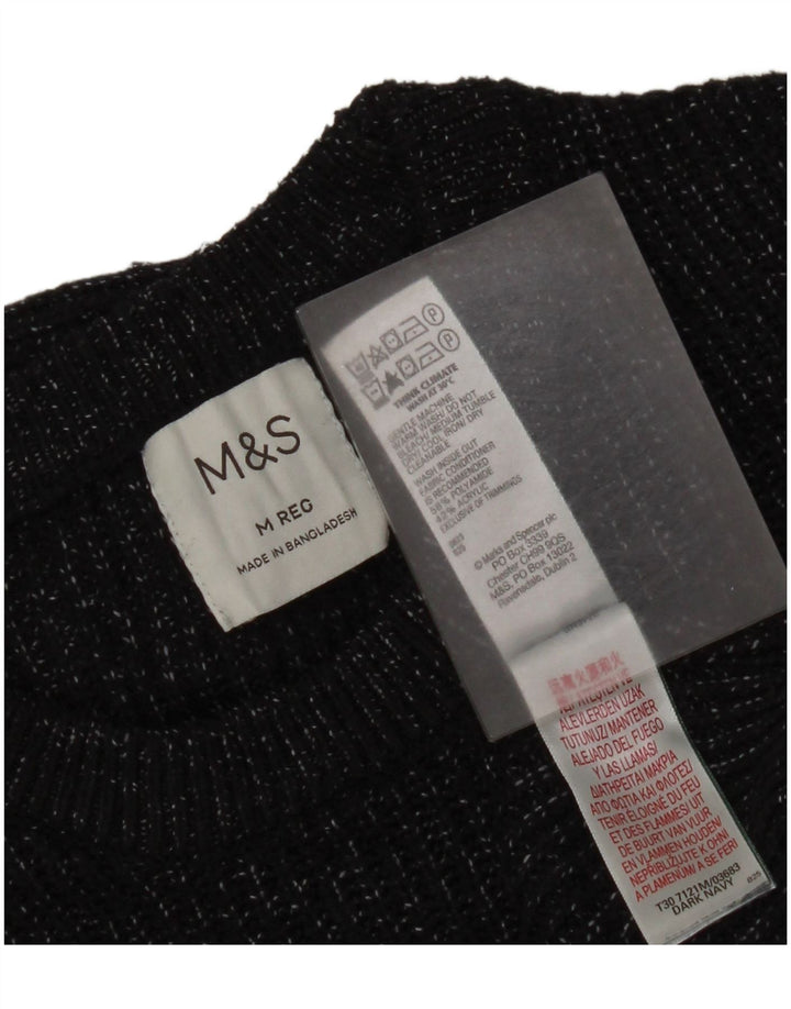 Marks & Spencer muški džemper s okruglim izrezom srednje tamnoplave boje