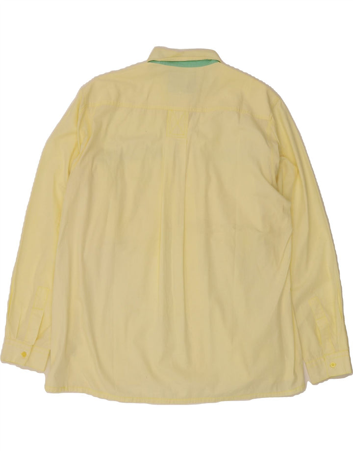 FIXED RIVET Mens Military Shirt Medium Yellow Cotton Vintage Fixed Rivet and Second-Hand Fixed Rivet from Messina Hembry 