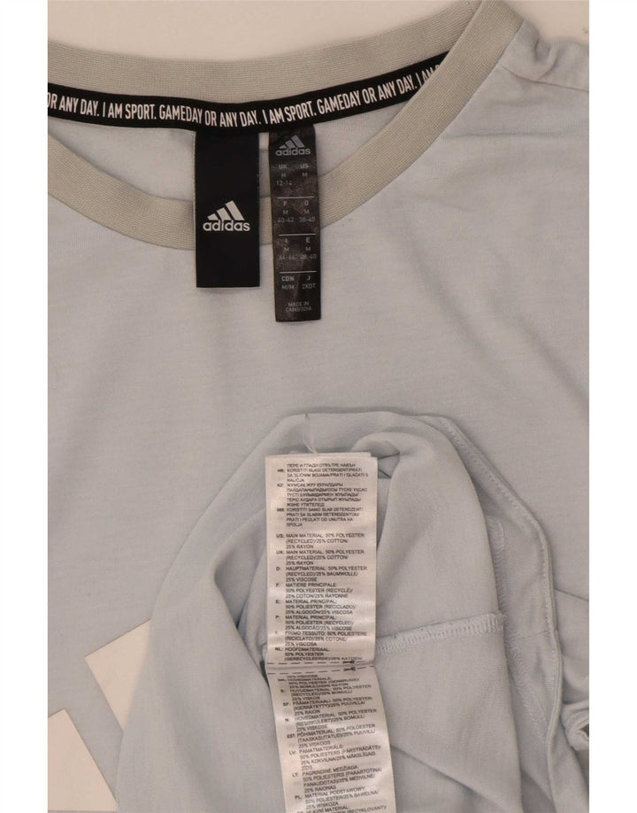 Adidas ženski grafički prsluk UK 12/14 srednje plavi poliester