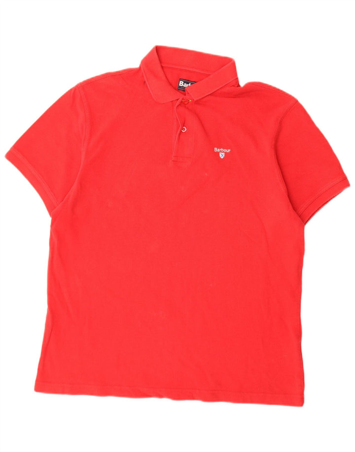 Barbour muška polo majica Large Red Cotton