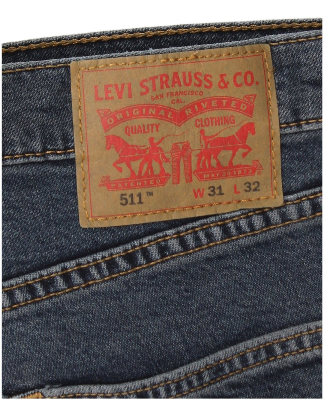 LEVI'S Muške 511 uske traperice W31 L32 Plavi pamuk
