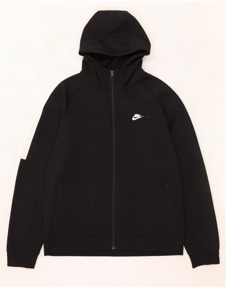 Nike muški pulover s kapuljačom s patentnim zatvaračem 2XL crni poliester s blokovima boja