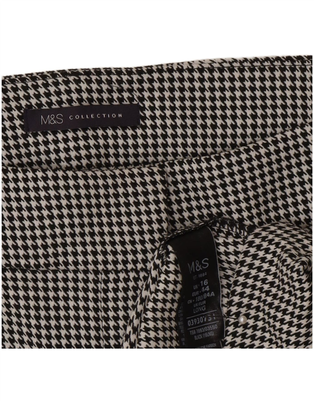 Marks & Spencer ženska pencil suknja UK 16 Large W32 siva houndstooth