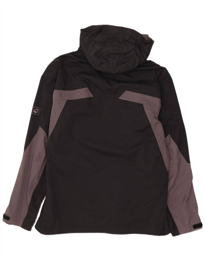 JACK WOLFSKIN Muška kišna jakna s kapuljačom UK 36/38 srednje crna boja
