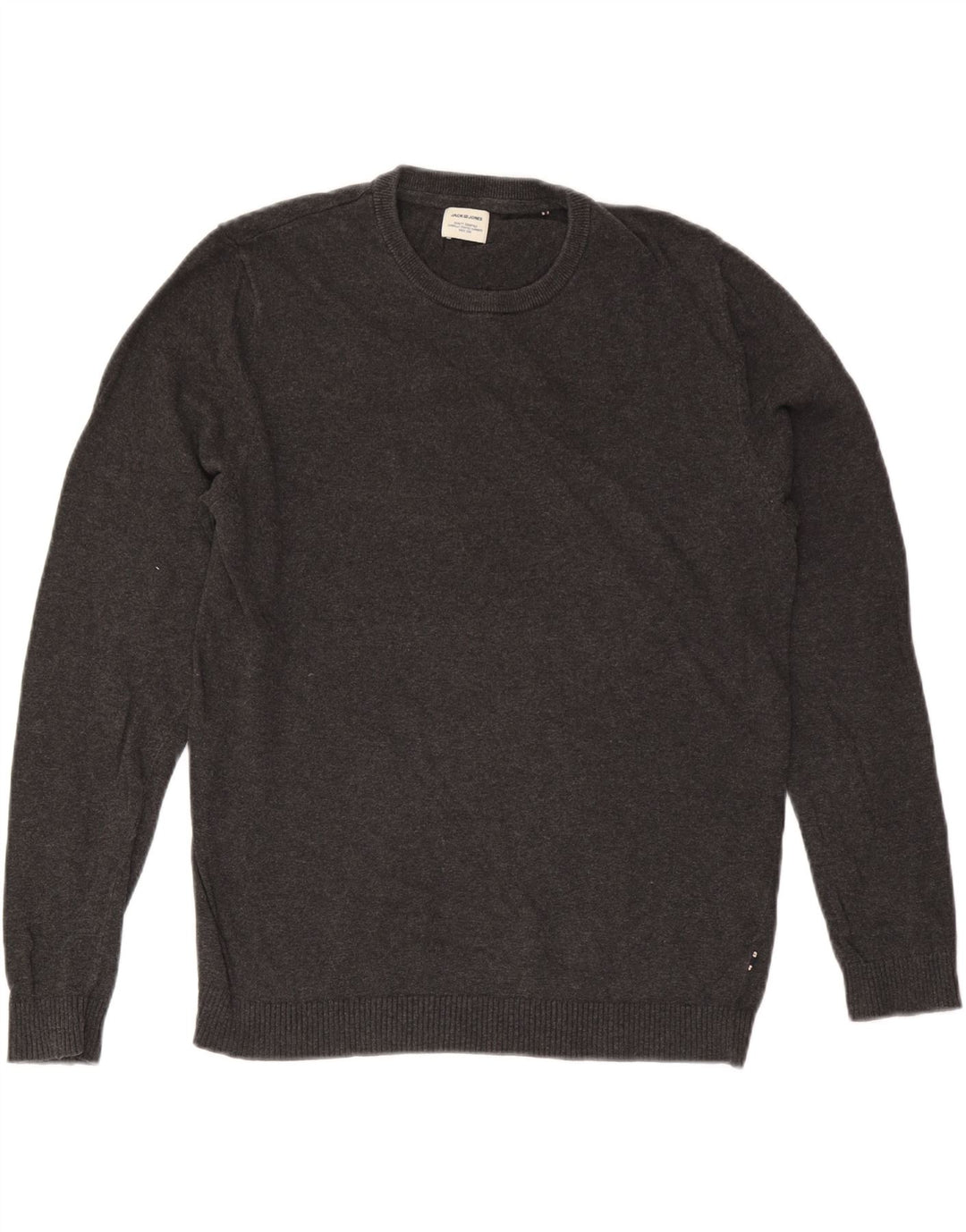 Jack & Jones muški džemper s okruglim izrezom, srednje sivi pamuk