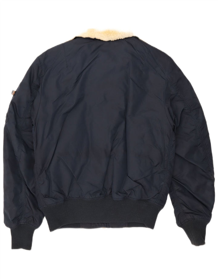 Alpha Industries muška bombaška jakna UK 36 Mala tamnoplava najlonska