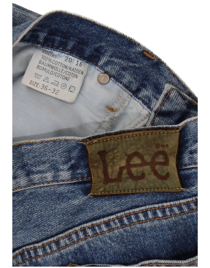 LEE Mens Kansas Straight Jeans W36 L32 Plavi pamuk