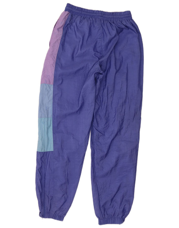 Vintage muške trenirke Hlače Joggers Mali ljubičasti najlon u blokovima boja