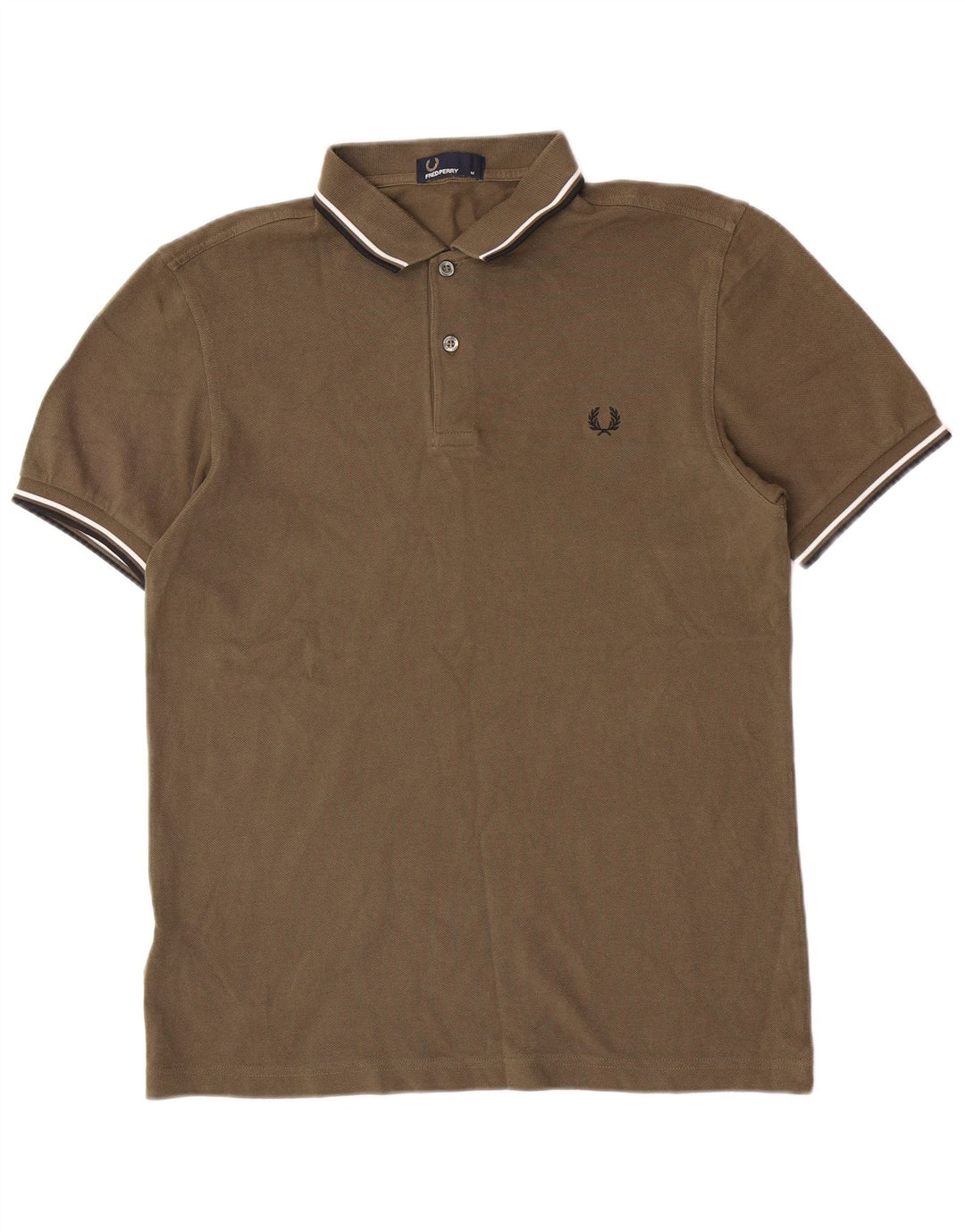 Fred Perry muška polo majica, srednji kaki pamuk