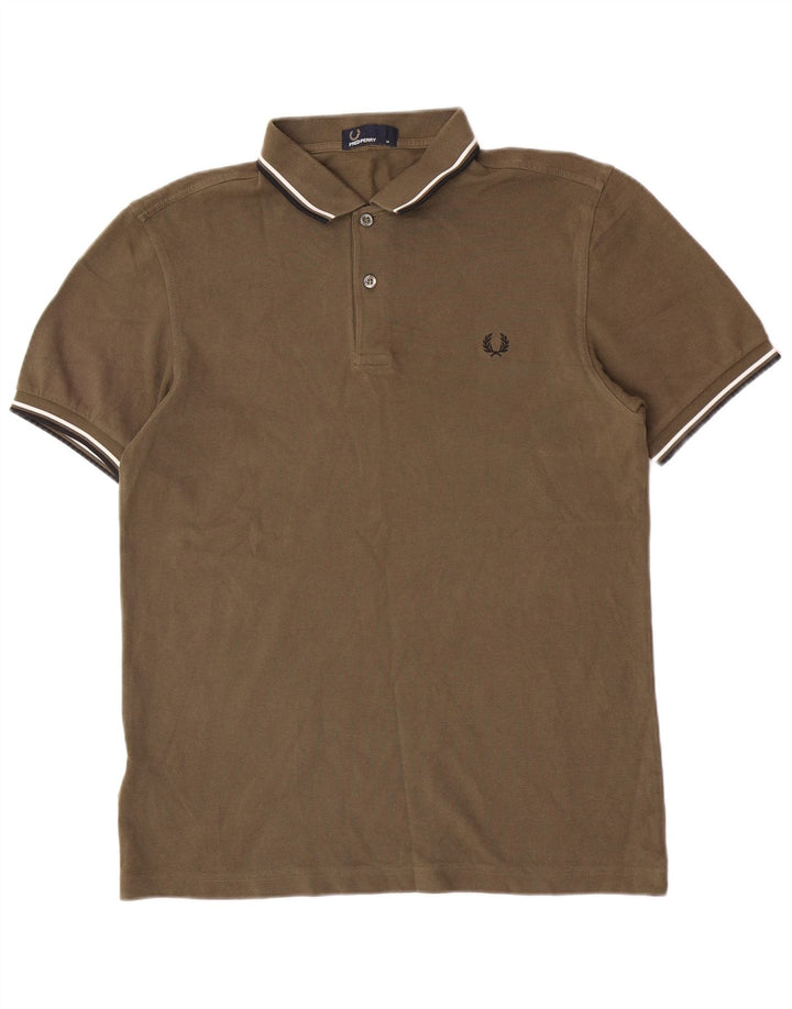 Fred Perry muška polo majica, srednji kaki pamuk