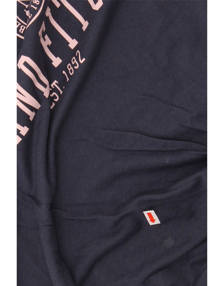 ABERCROMBIE & FITCH Majica s kratkim rukavima za djevojčice 13-14 godina tamnoplavi pamuk