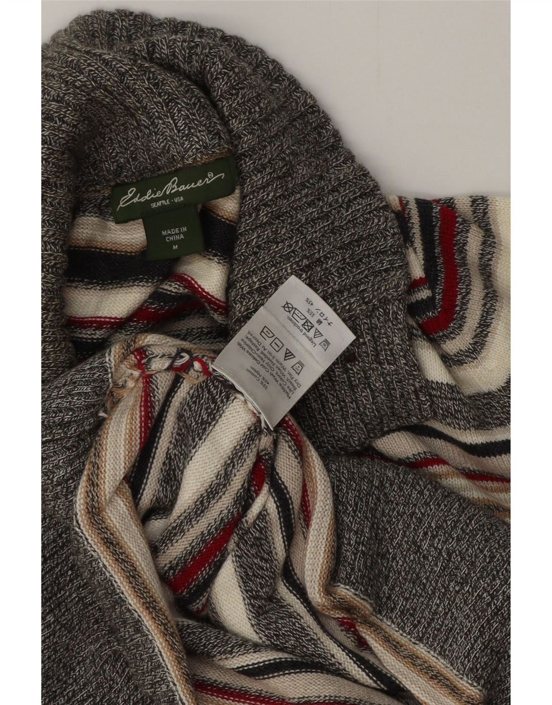 Eddie Bauer ženski džemper s dugmadima i ovratnikom UK 14 srednje raznobojni