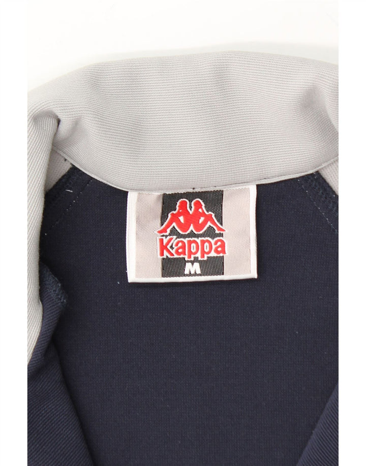KAPPA Mens Tracksuit Top Jacket Medium Navy Blue Colourblock Polyester