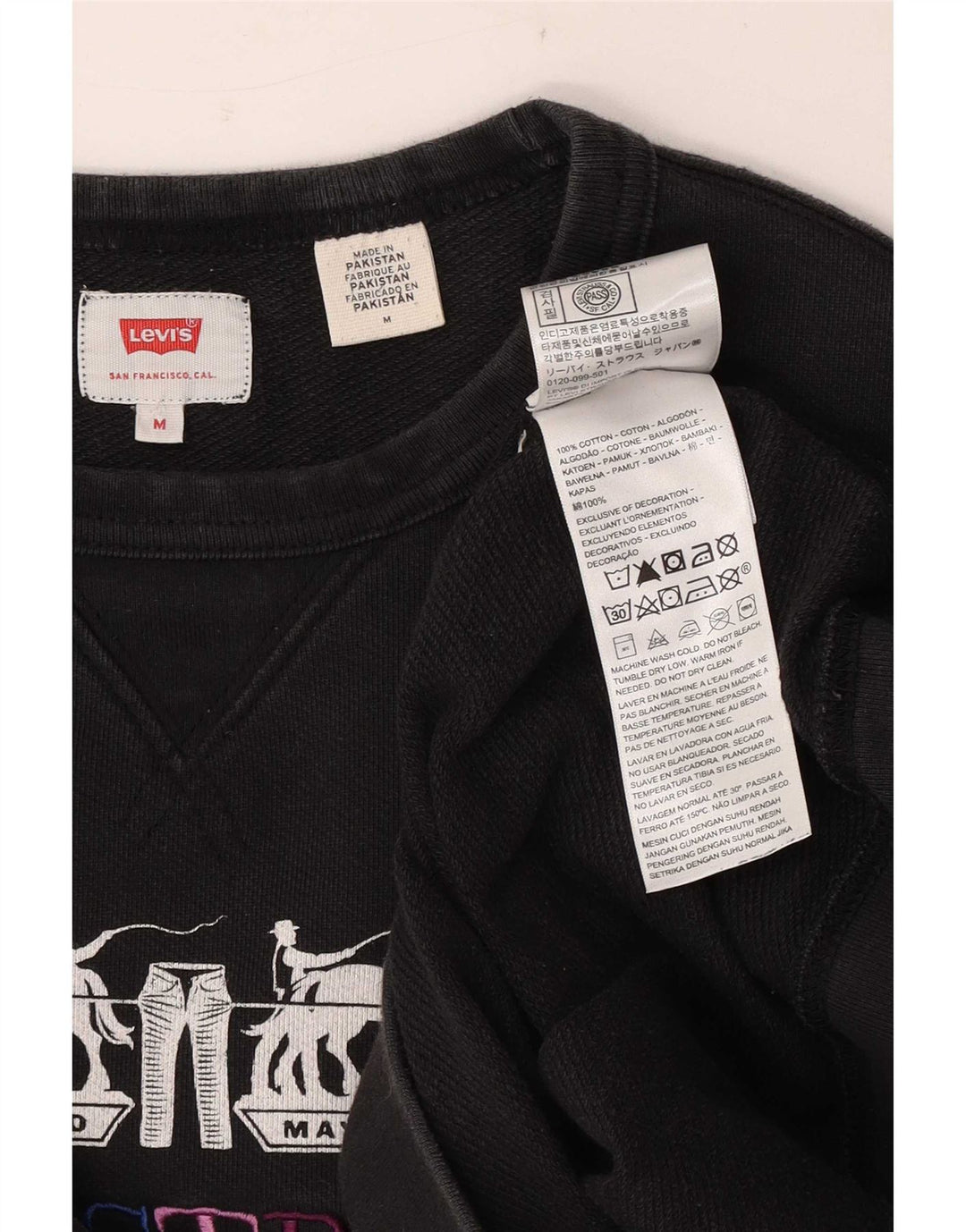 Levi's muška trenirka s grafičkim motivima Srednji crni pamuk