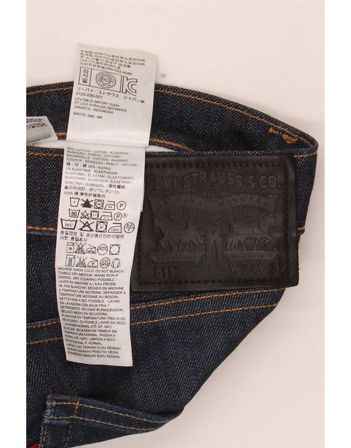 Levi's muške 511 uske traperice W34 L32 tamnoplavi pamuk