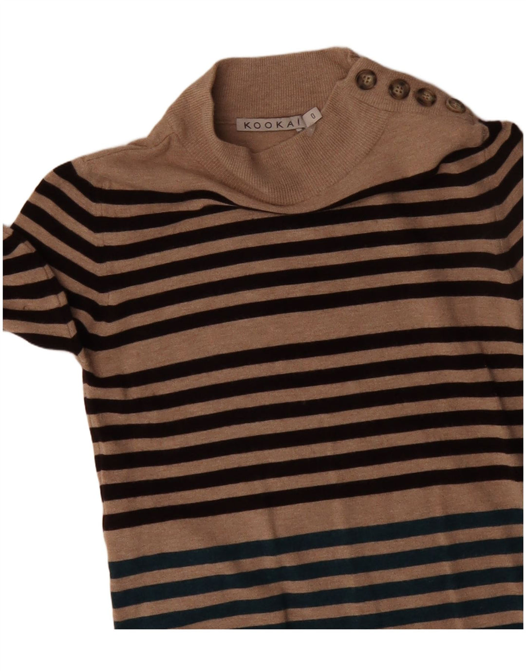 KOOKAI ženska džemper haljina dugih rukava US 0 XS bež na pruge