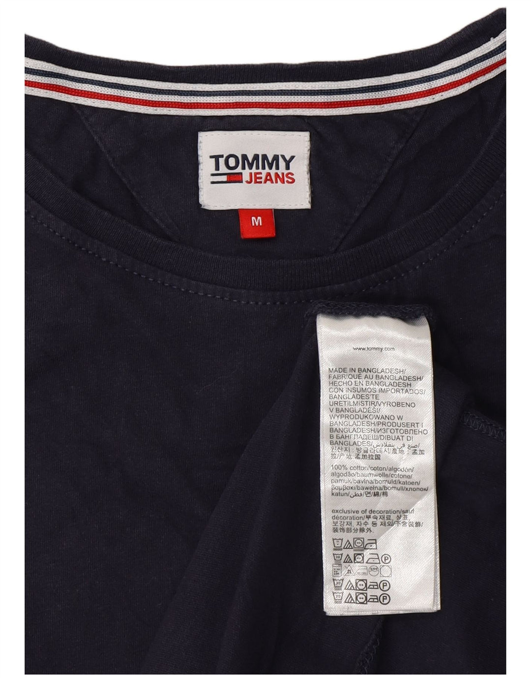 TOMMY HILFIGER Ženska majica kratkih rukava UK 14 srednje tamnoplavi pamuk
