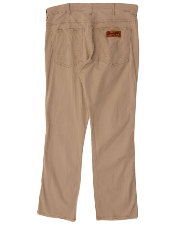 Wrangler muške Arizona rastezljive ravne ležerne hlače W36 L30 bež pamuk