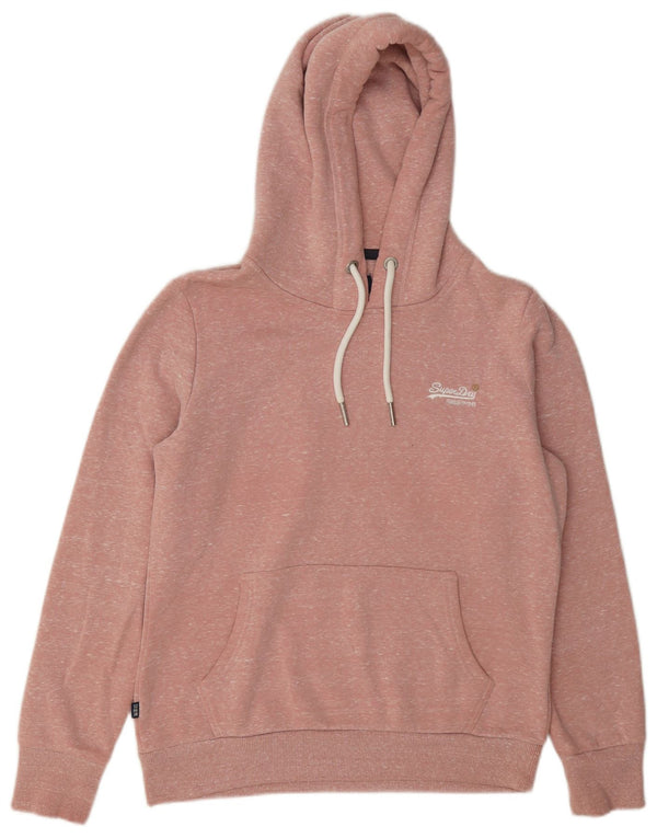 Superdry ženski džemper s kapuljačom UK 12 srednje ružičasti flekasti poliester