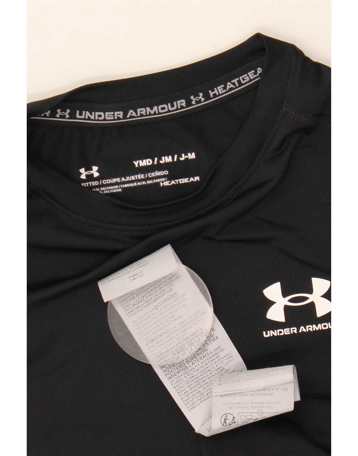 Under Armour Boys Heat Gear Top dugih rukava 9-10 godina srednje crna