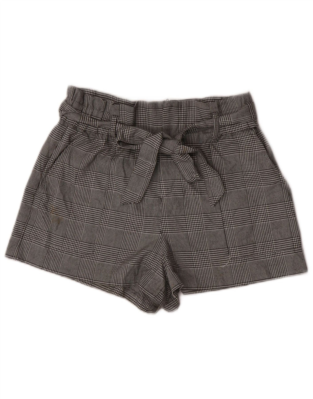Zara ženske kratke chino hlače visokog struka, velike W30 sive, poliester u obliku ptičje zubice