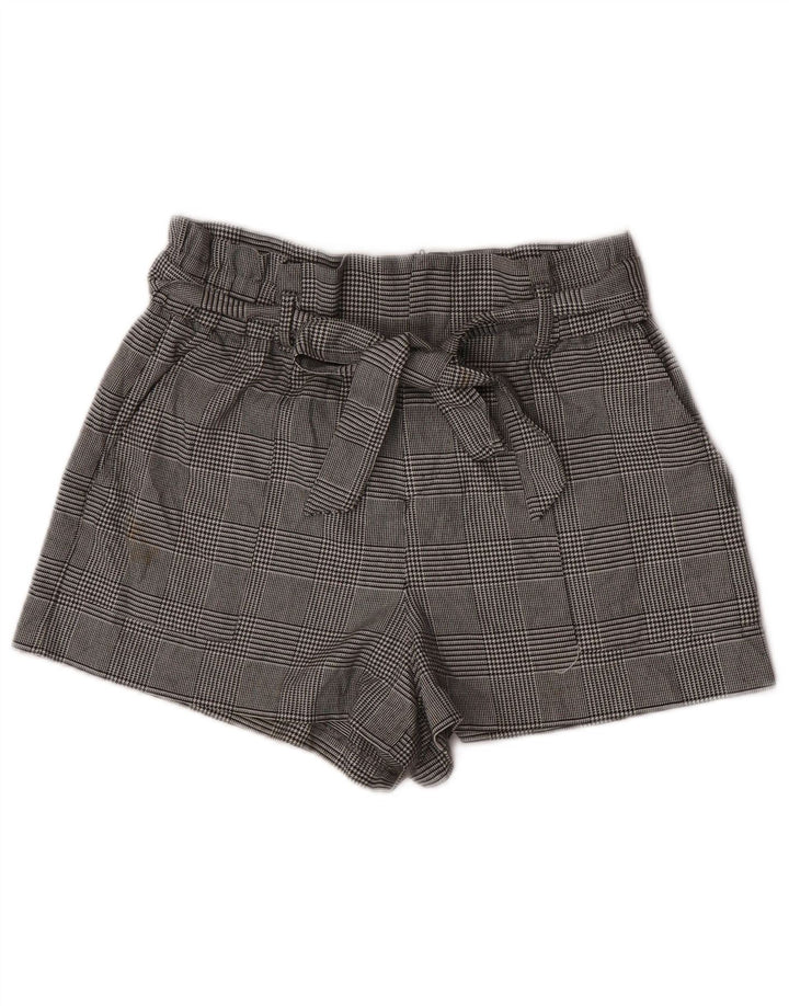 Zara ženske kratke chino hlače visokog struka, velike W30 sive, poliester u obliku ptičje zubice