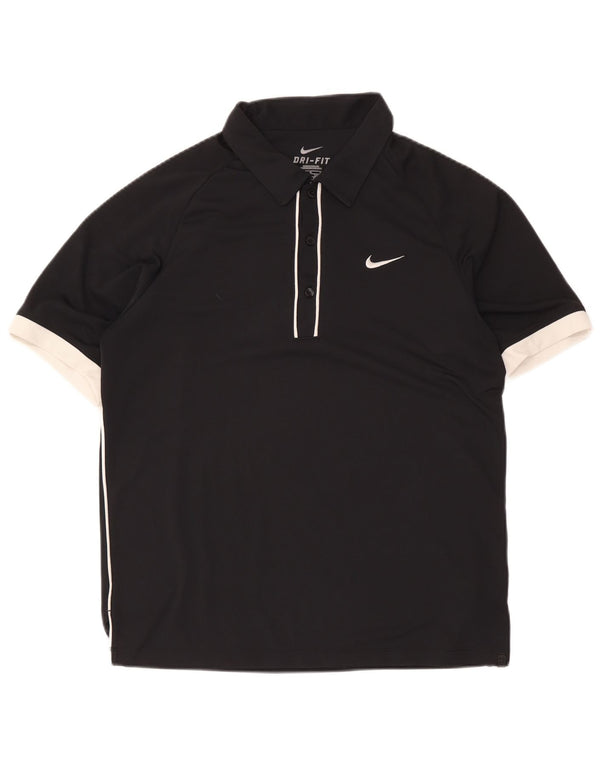 Nike muška polo majica Dri Fit UK 38/40 srednje crna poliester u boji