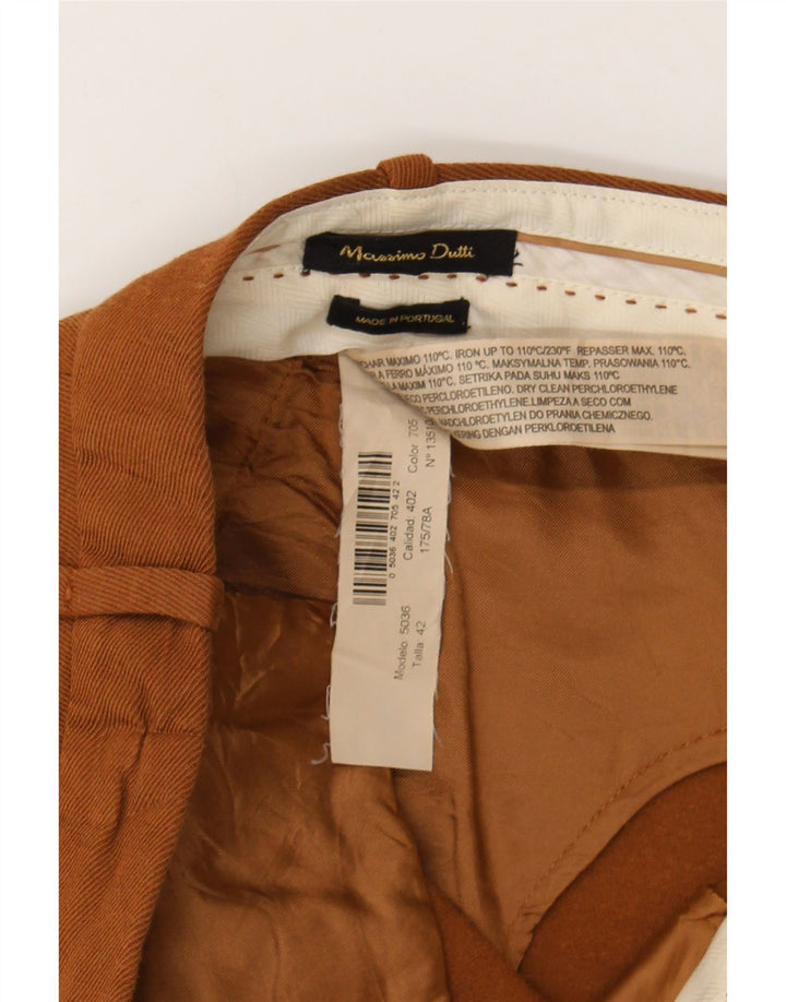 MASSIMO DUTTI Womens Bootcut Chino Trousers EU 42 Large W32 L34 Brown Vintage Massimo Dutti and Second-Hand Massimo Dutti from Messina Hembry 