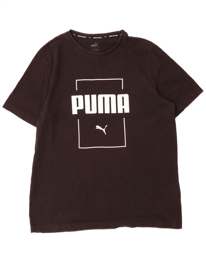 Puma muška majica s grafičkim motivima, veliki crni pamuk