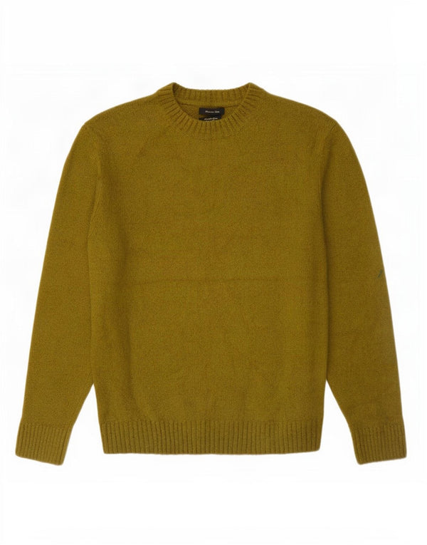 Ženski džemper s okruglim izrezom Massimo Dutti UK 14 Veliki zeleni pamuk