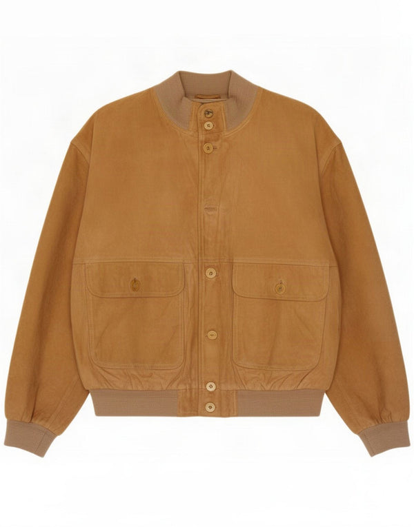 Vintage muška antilop jakna bomber UK 42 XL smeđa kožna retro