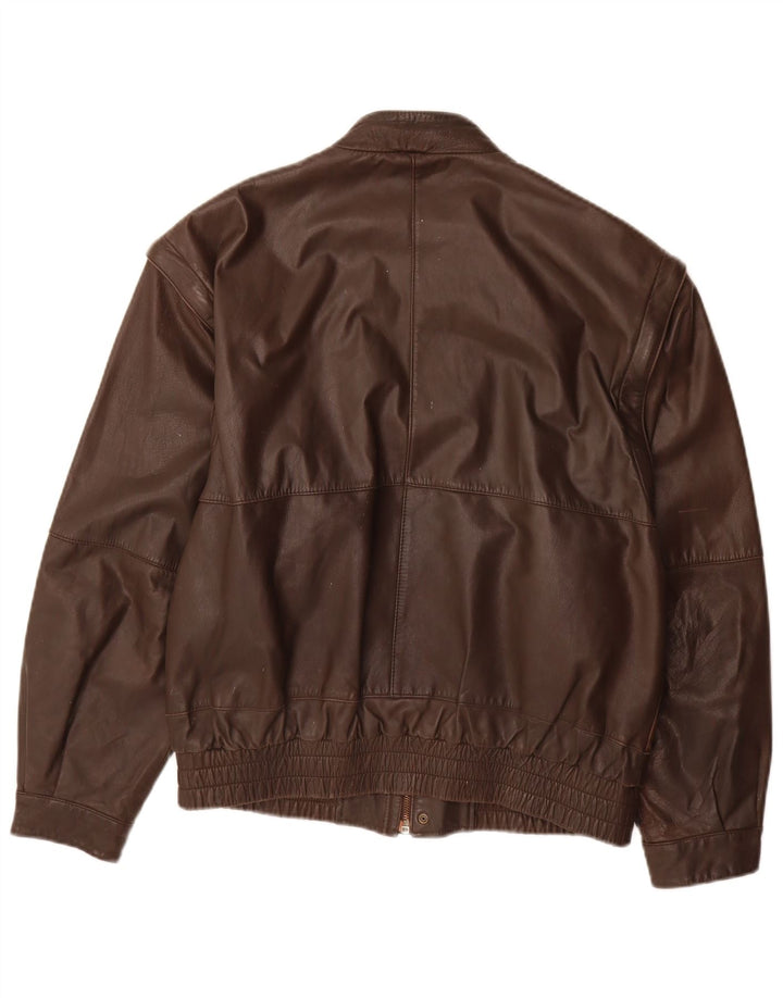 VINTAGE muška kožna jakna IT 48 Srednje smeđa koža