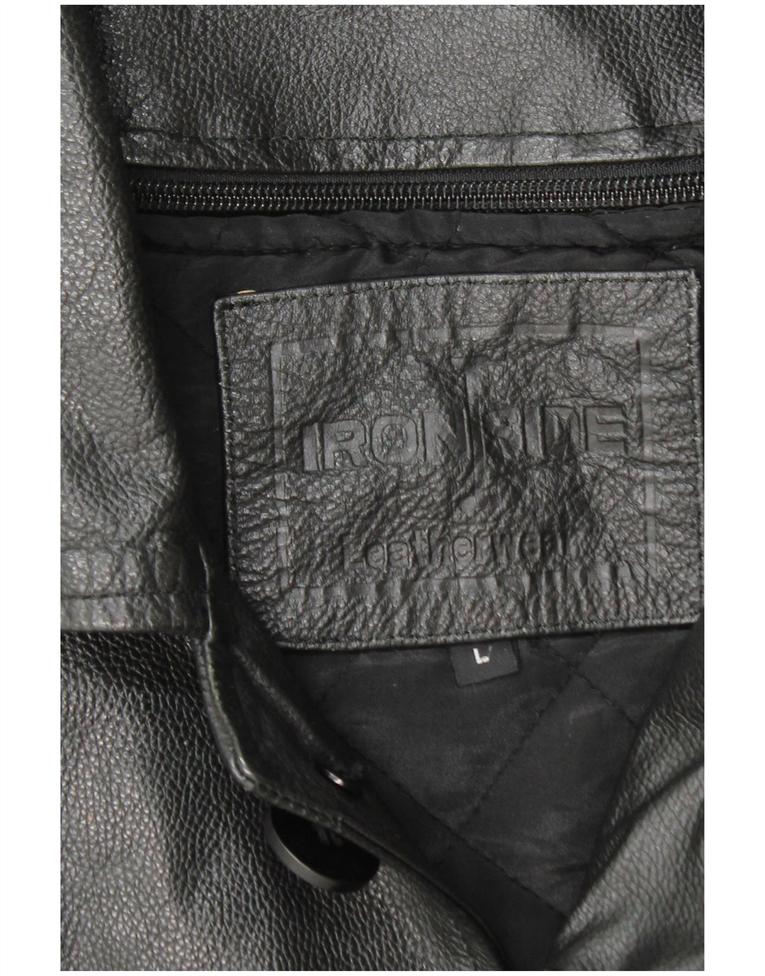 IRONSIDES muška kožna jakna UK 40 velika crna koža