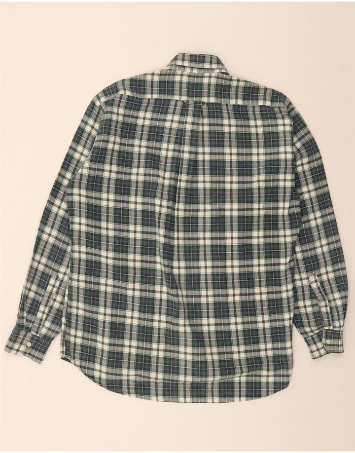 Vintage muška flanelska košulja srednje zelene karirane boje