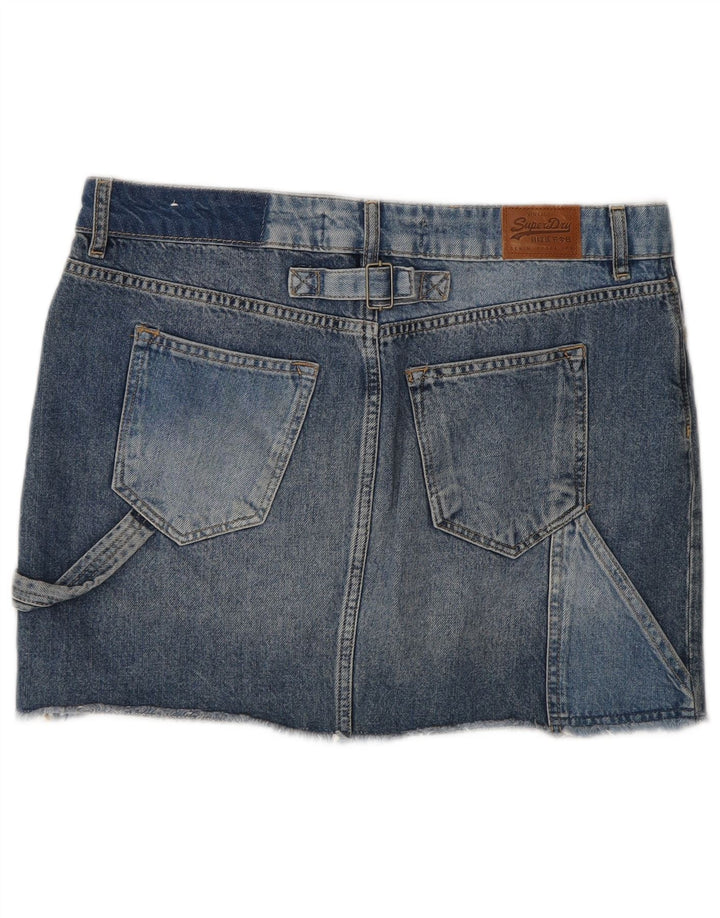 Superdry ženska traper suknja W30 srednje plavi pamuk
