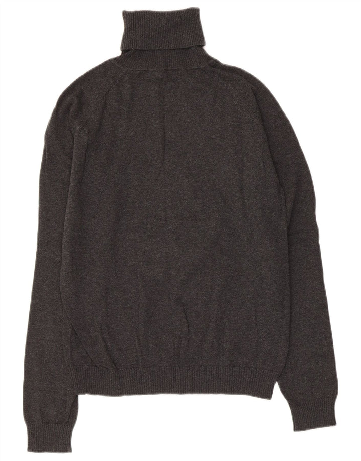 ZARA ženski pulover s rol izrezom UK 18 XL sivi pamuk